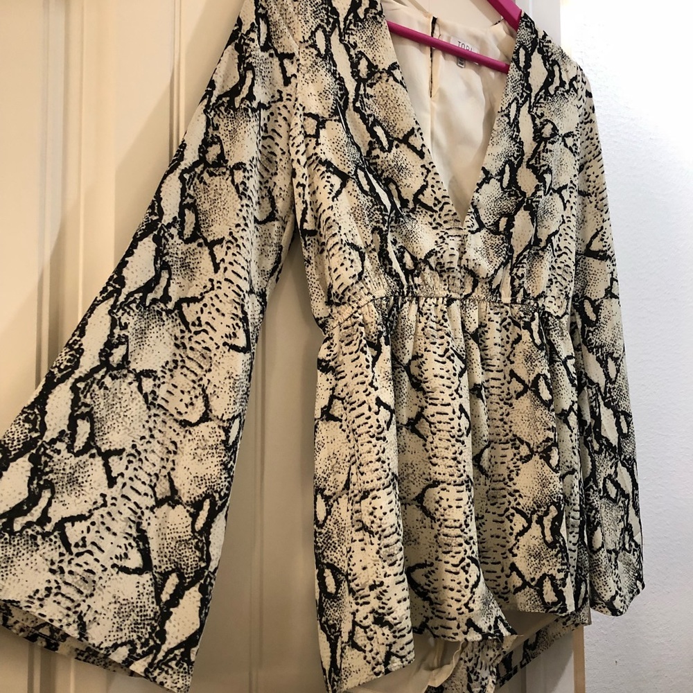Snake print romper